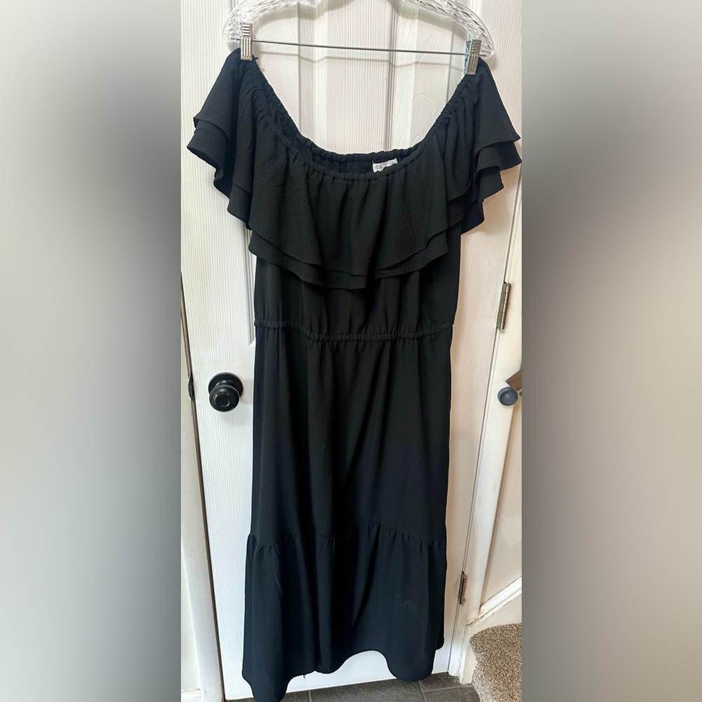 SOFIA Jeans Off the Shoulder Ruffled Tiered Maxi Dress, XXL